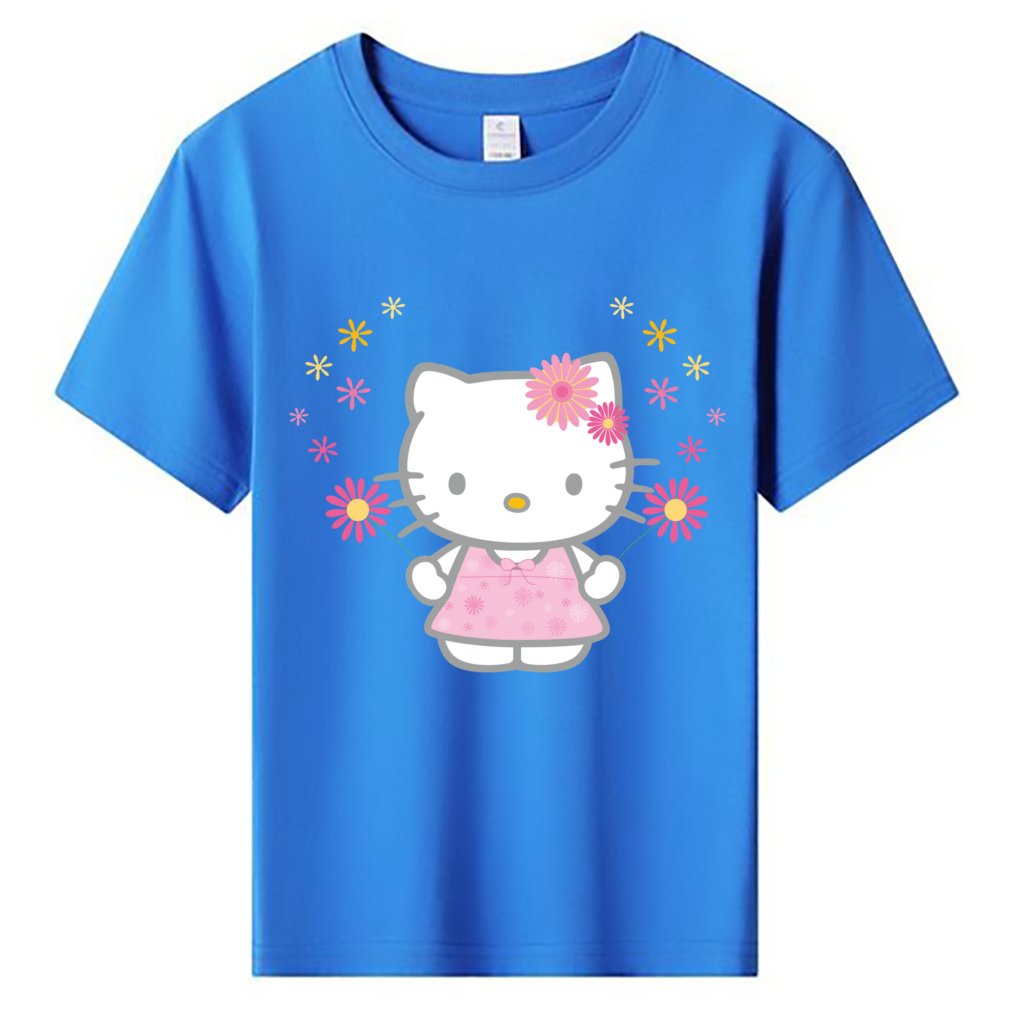 （画像用） Hello Kitty ハローキティ 綿100％キッズTシャツ（フロントプリント）